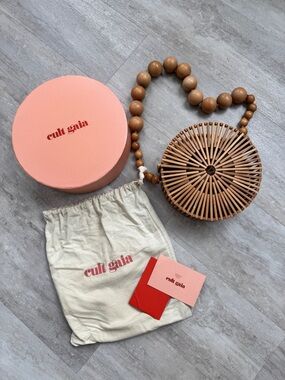 CULT GAIA round bamboo bag